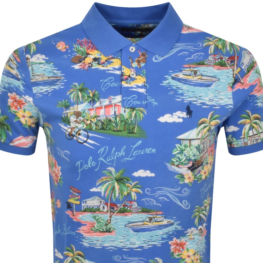Ralph Lauren Bahamas Bear Polo T Shirt Blue | Mainline Menswear us